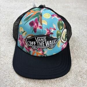 NWT Vans Classic Patch Adjustable Snapback Trucker Hat Floral Fruit